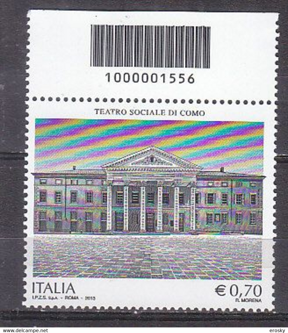 Y2764 - ITALIA ITALIE Unificato N°3495 ** CODICE A BARRE - Code-barres