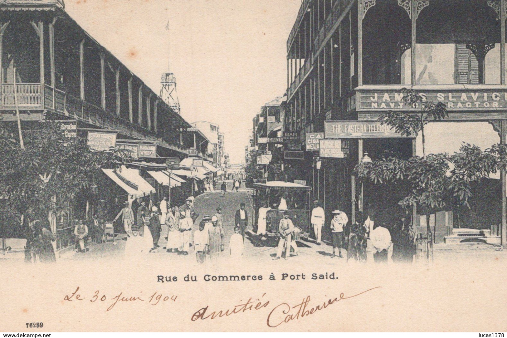 RUE DU COMMERCE A PORT SAID / BELLE PRECURSEUR - Port Said