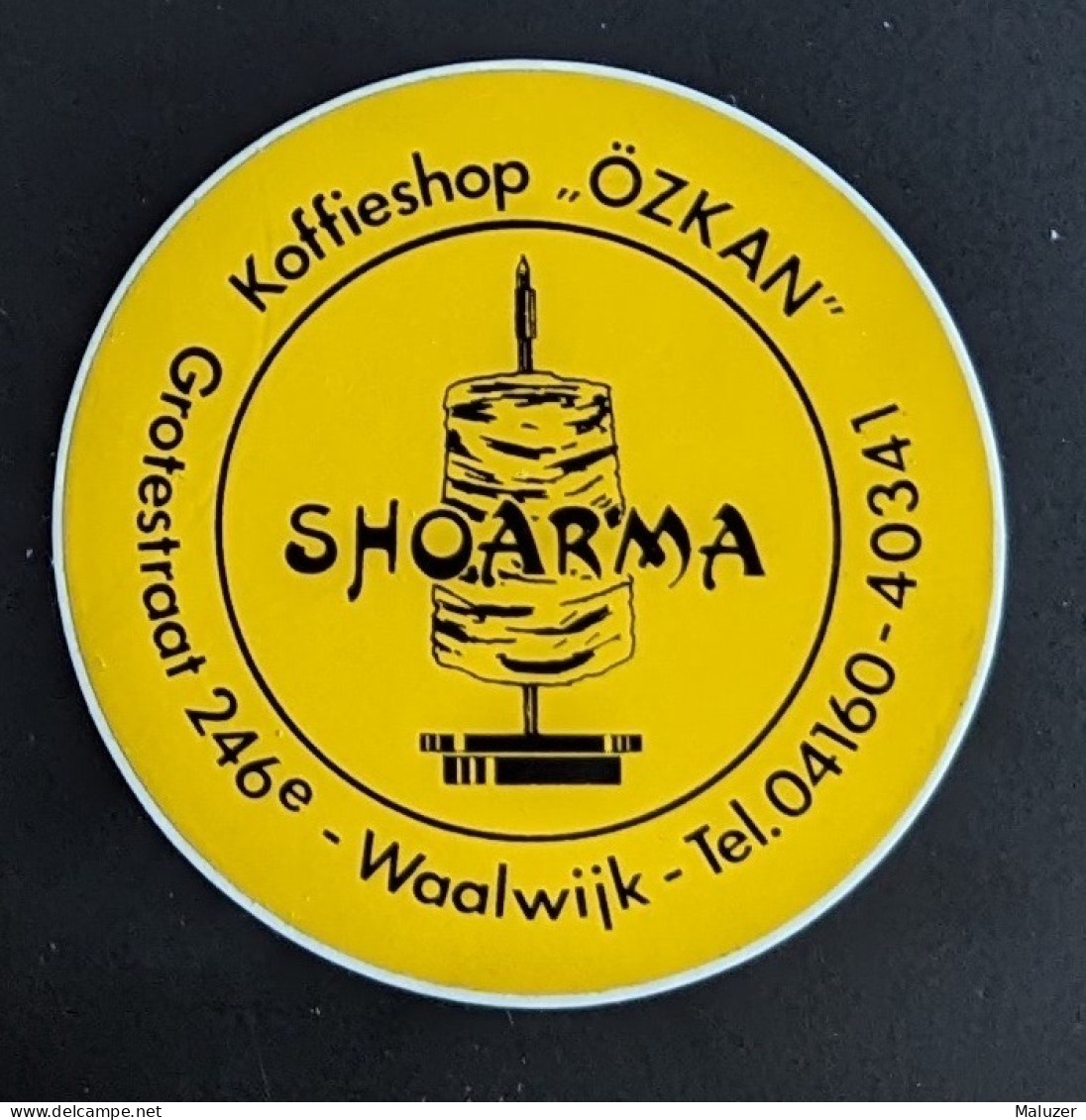 AUTOCOLLANT KOFFIESHOP OZKAN - CAFÉ - SHOARMA - WAALWIJK - PAYS-BAS NEDERLAND HOLLAND - Pegatinas