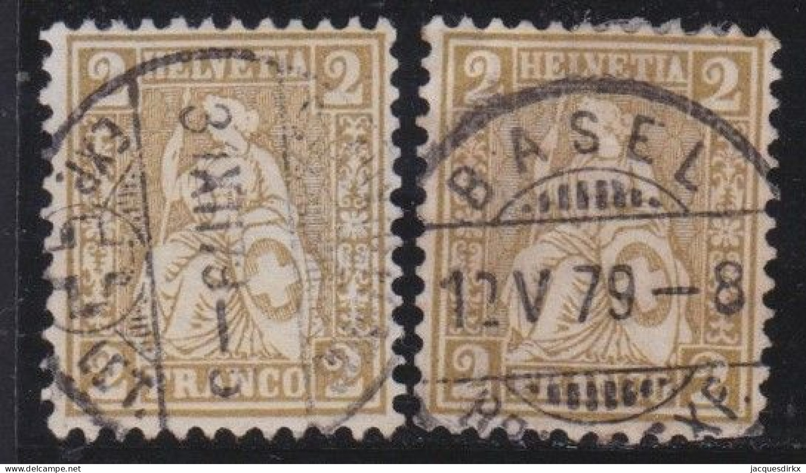 Suisse   .  Yvert  .    42  2x    .       O        .    Oblitéré - Used Stamps