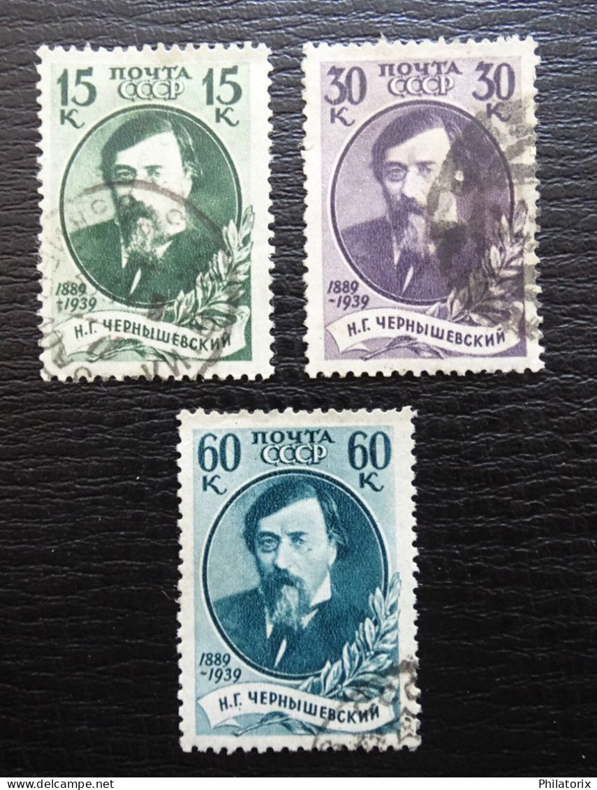 Sowjetunion Mi 729-731 , Sc 760-762 , Todestag Von Tschernyschewskij, Gestempelt - Used Stamps