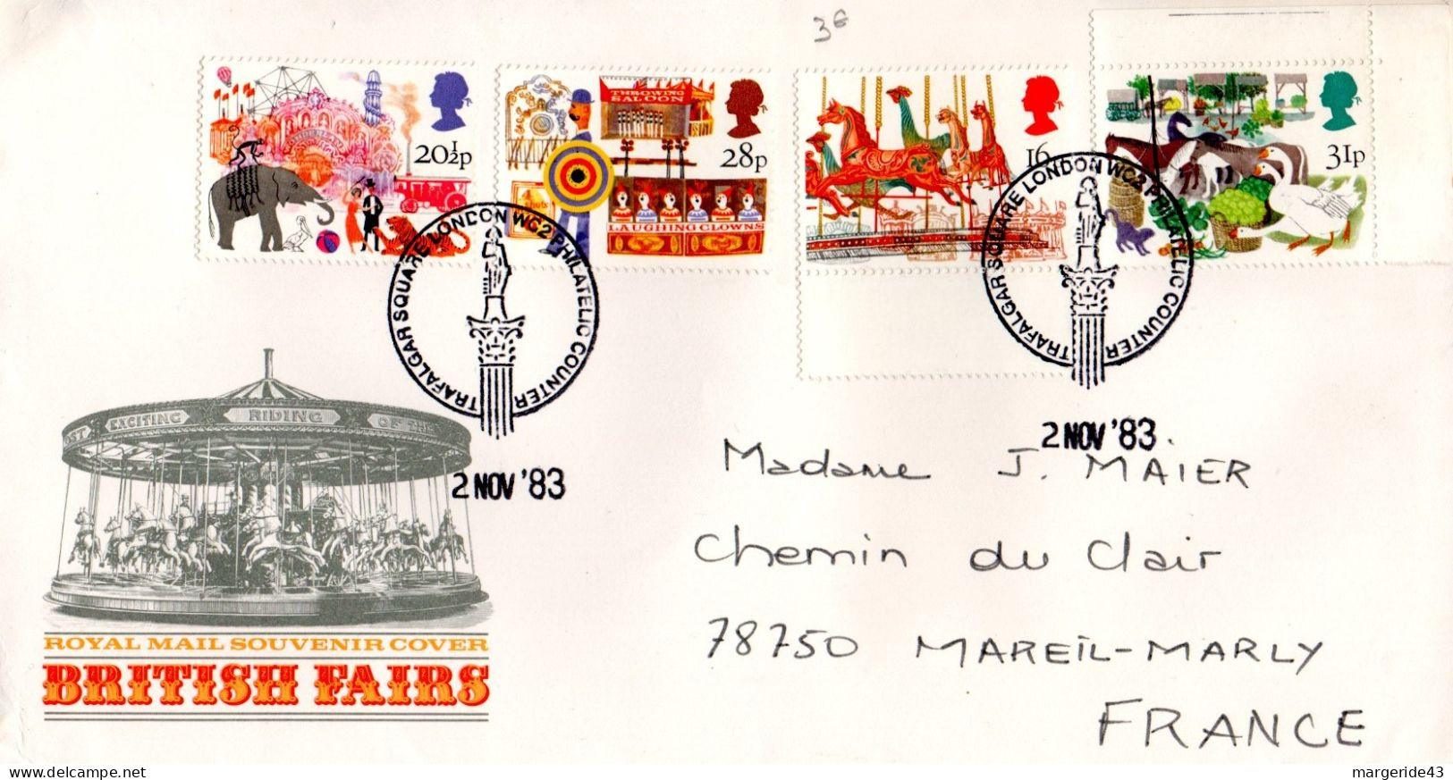 GB LETTRE FDC 1983 BRITISH FAIRS - 1981-1990 Em. Décimales