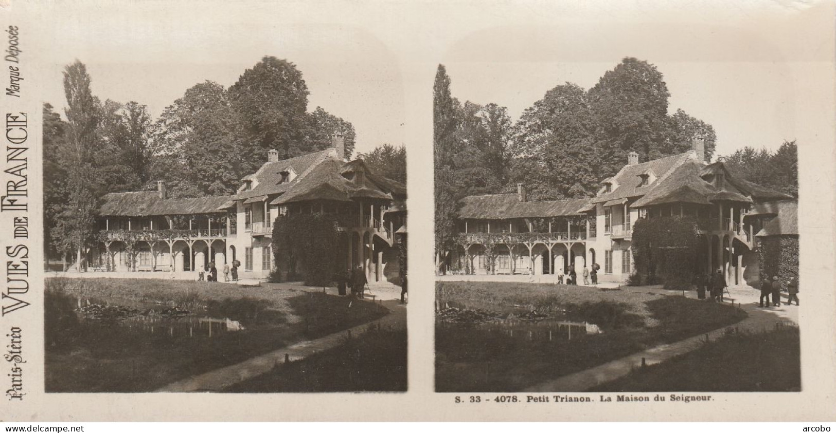 Paris Stereo Versailles Petit Trianon La Maison Du Seigneur - Cartes Stéréoscopiques