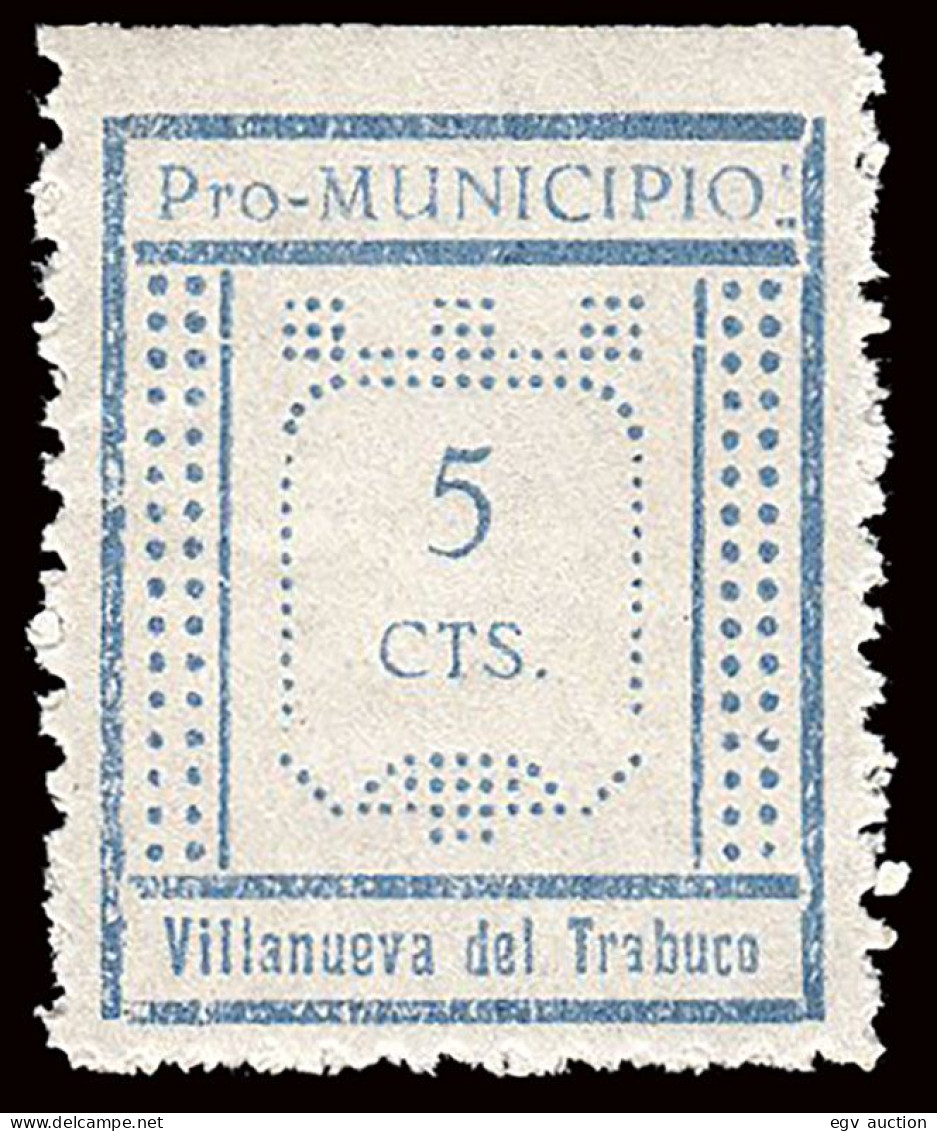 Málaga - Guerra Civil - Em. Local Nacional - Villanueva Del Trabuco - Allepuz ** 27 - "5 Cts. Pro Municipios" - Nationalistische Ausgaben