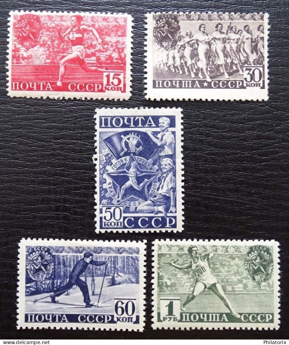 Sowjetunion 753-757 * , Sc 784-788 MH , Allunions-Tage Der Körperkultur - Unused Stamps
