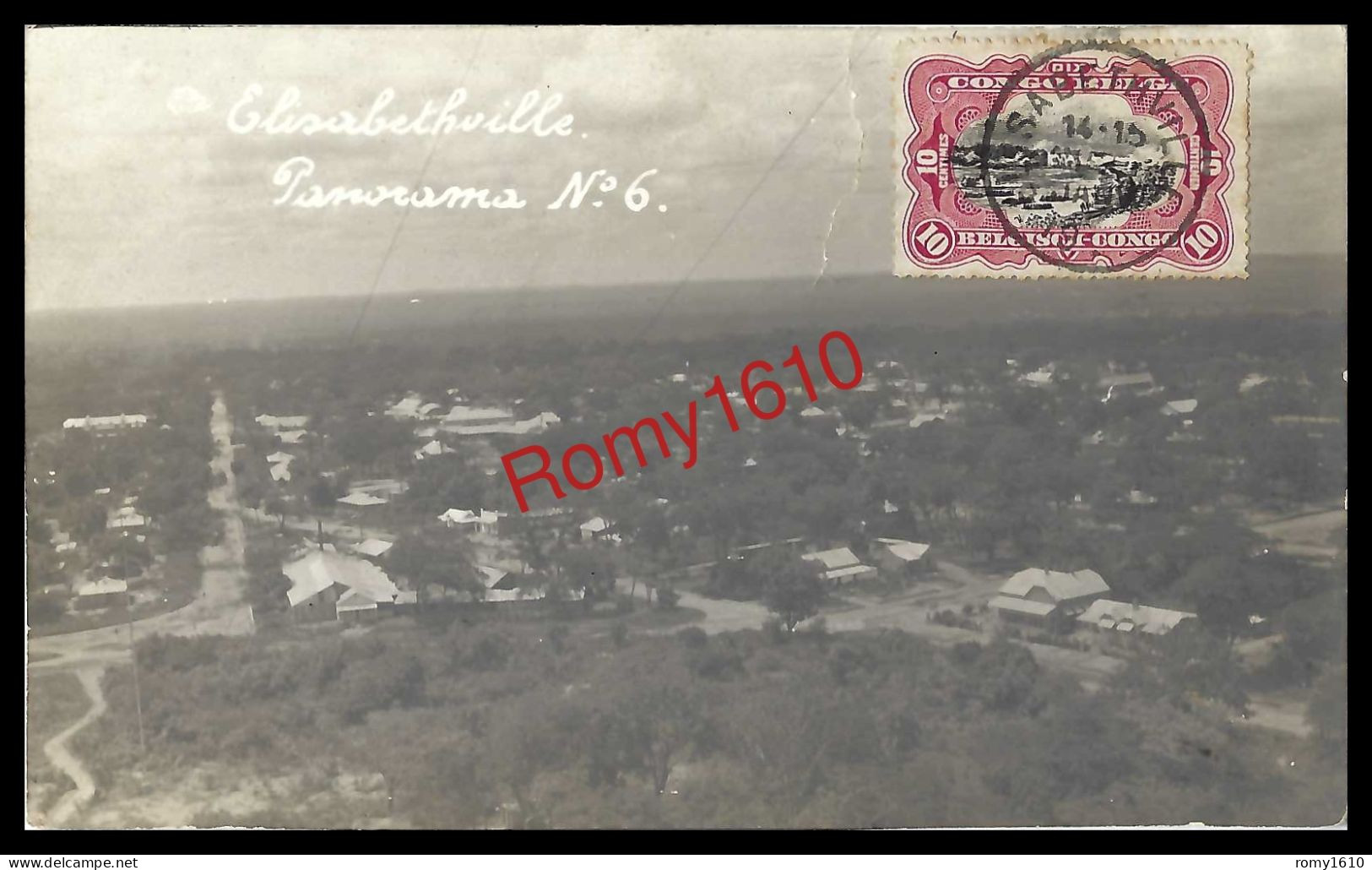 Afrique. Elisabethville. Photo-carte. Panorama N°6. Circulé En 1920.  2 Scans. - Congo Belge