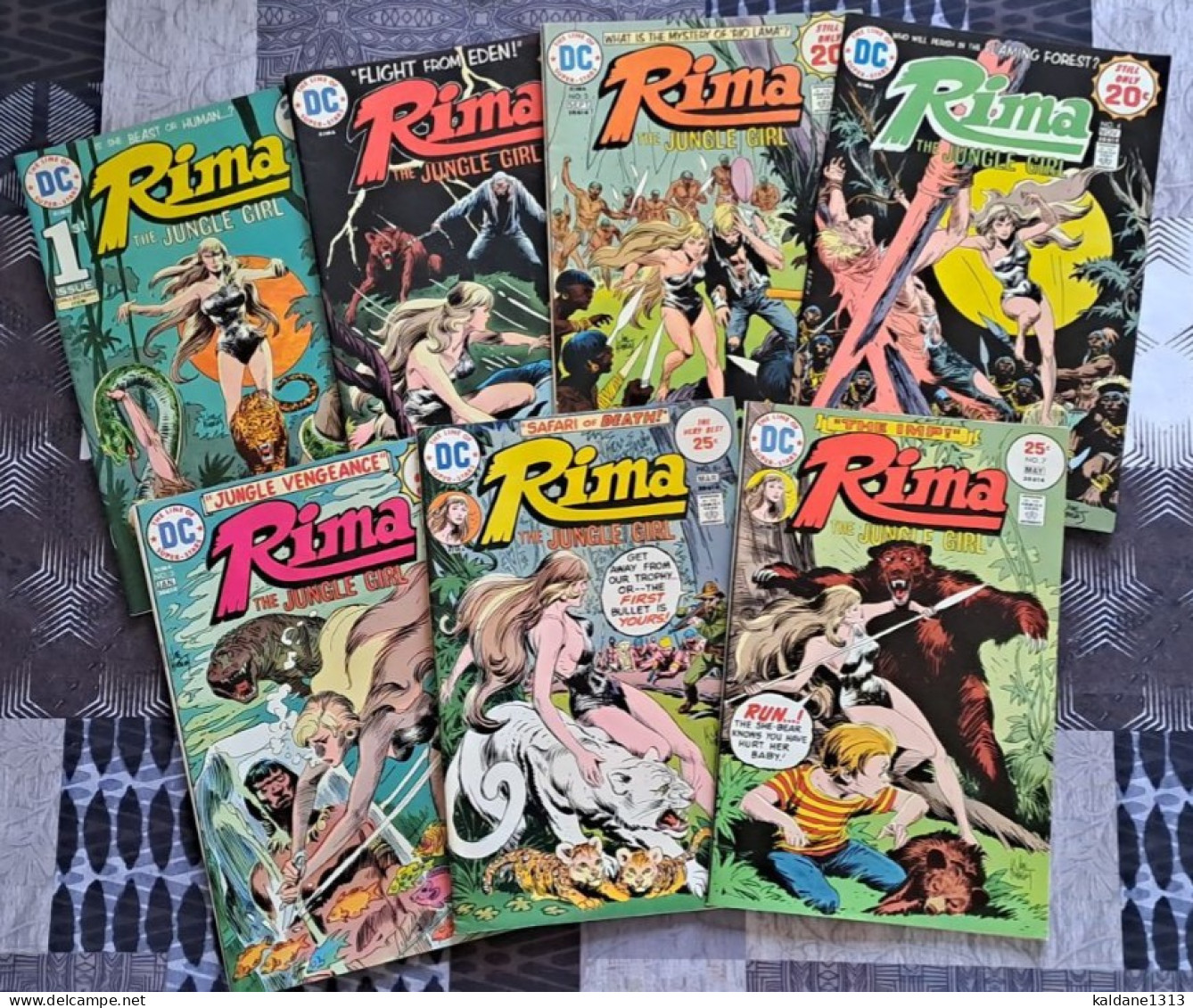 Rima The Jungle Girl 1 à 7 Série Complète De Chez DC 1974-1975 EO En Anglais Très Bon état Tarzan - DC