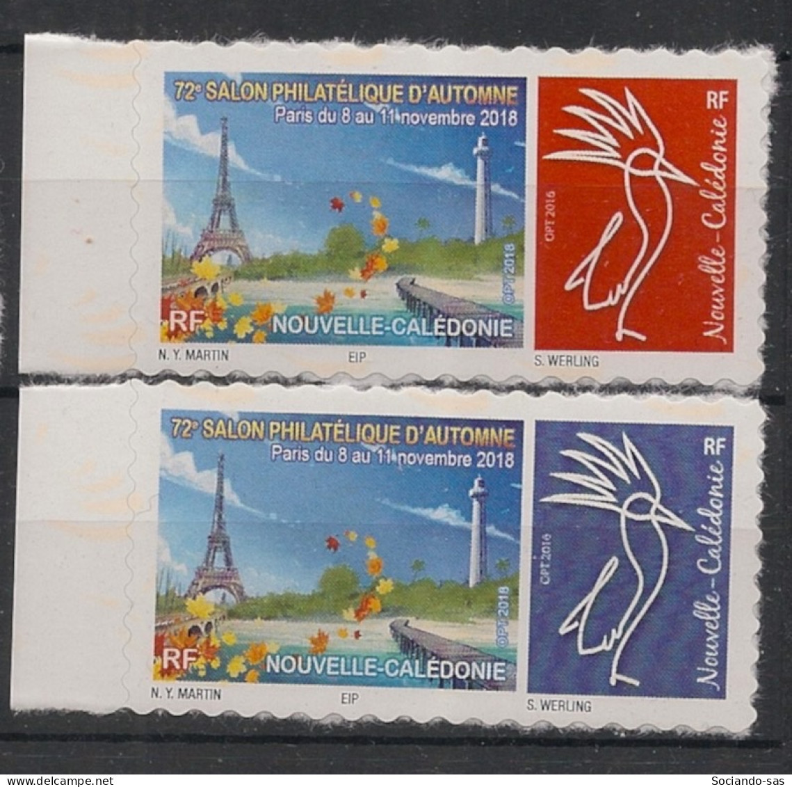 NOUVELLE-CALEDONIE - 2018 - N°YT. 1350 à 1351 - Salon Paris - Neuf Luxe ** / MNH / Postfrisch - Unused Stamps