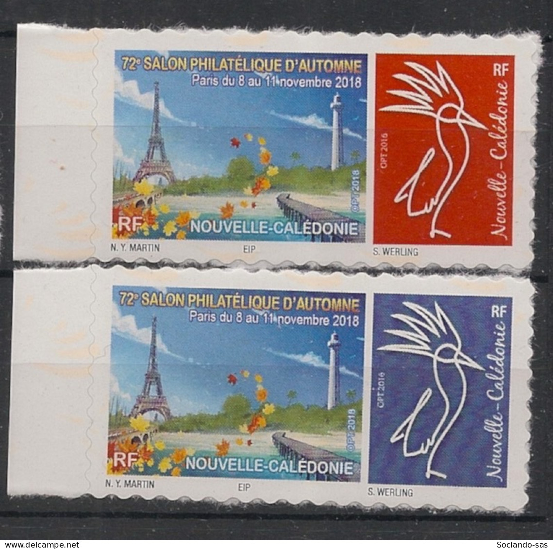 NOUVELLE-CALEDONIE - 2018 - N°YT. 1350 à 1351 - Salon Paris - Neuf Luxe ** / MNH / Postfrisch - Neufs