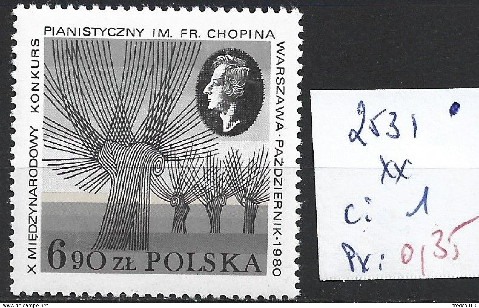 POLOGNE 2531 ** Côte 1 € - Unused Stamps