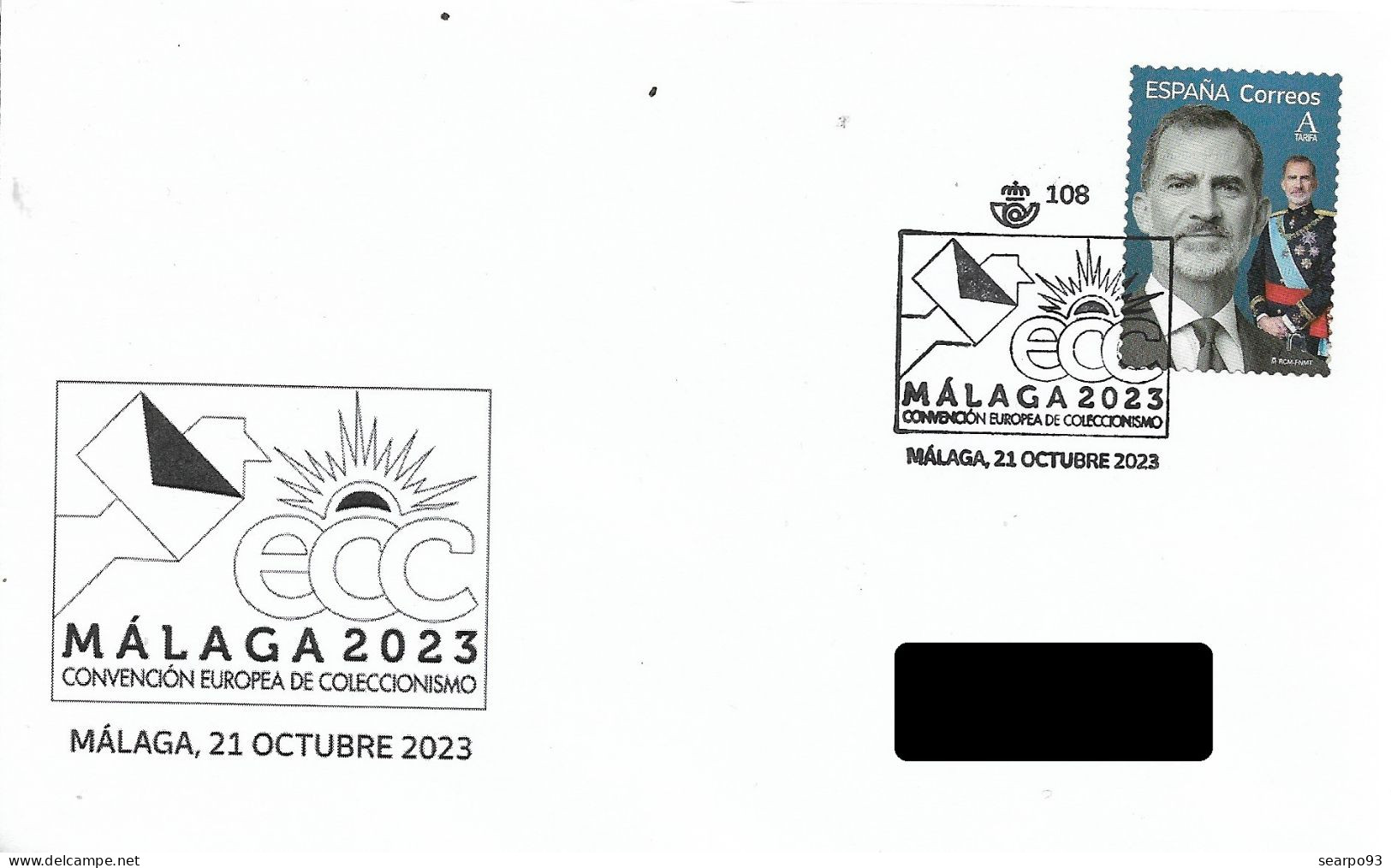 SPAIN. POSTMARK. EUROPEAN COLLECTING CONVENTION. MALAGA. 2023 - Sonstige & Ohne Zuordnung