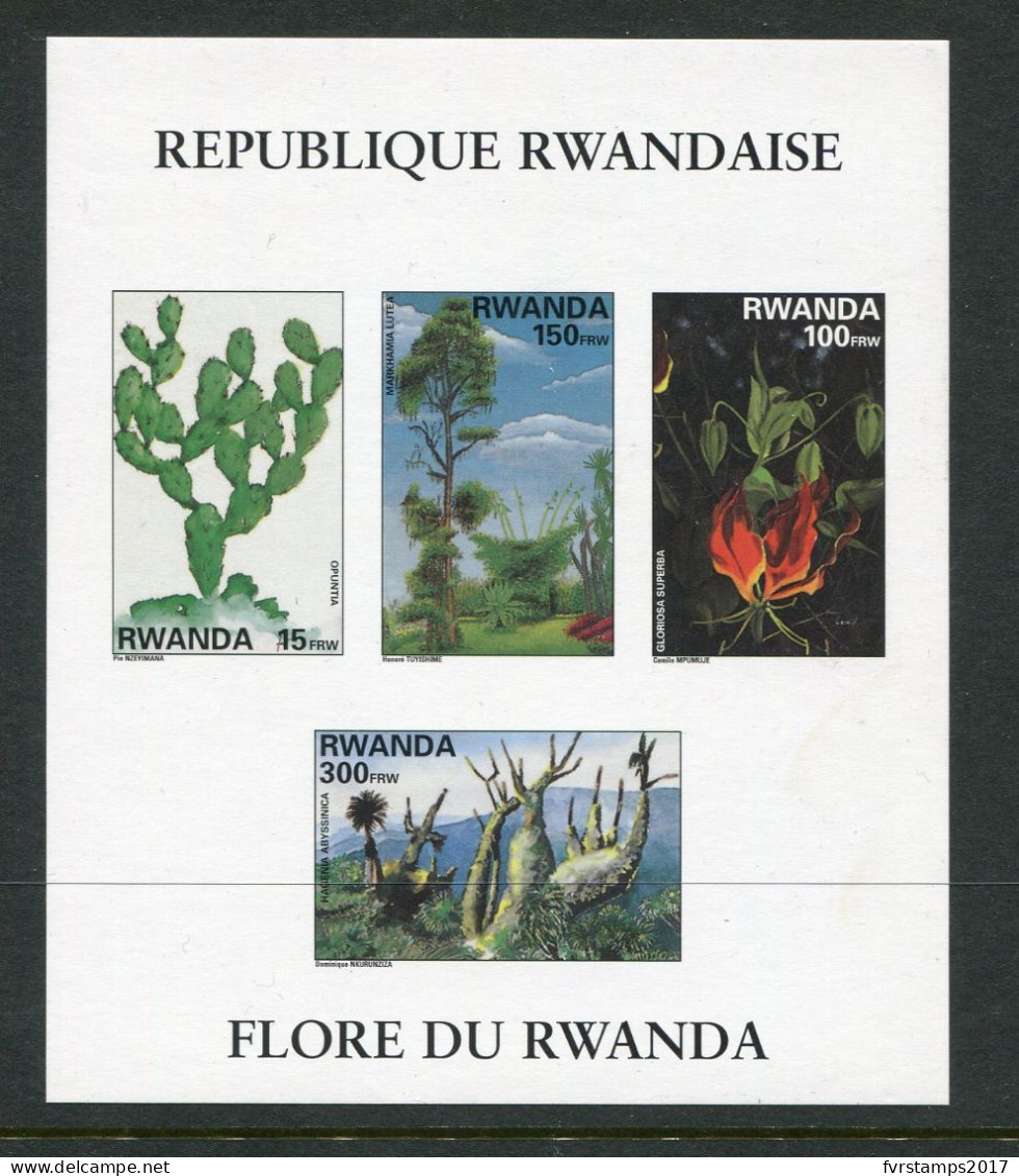 Rwanda - 1998 - BL109 ND - MNH ** - Flora Flore Plants Cactus Tree - Cv € 26 - Ongebruikt