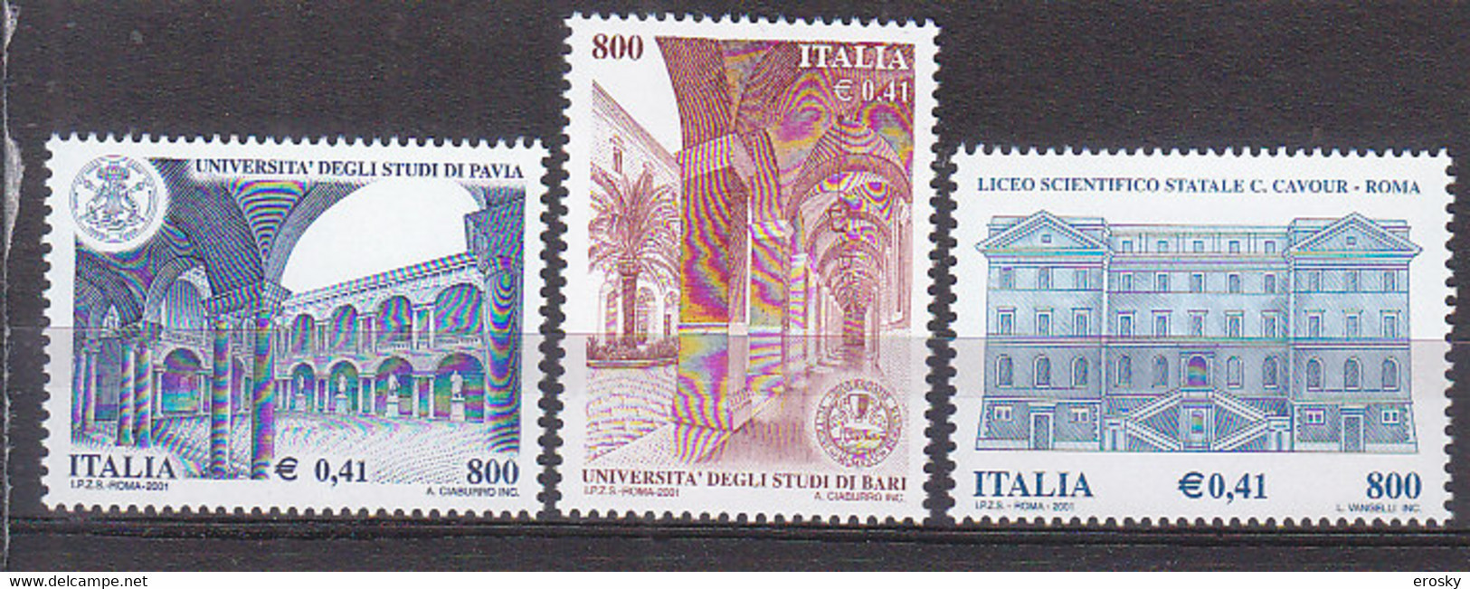 Y1478 - ITALIA Ss N°2567/69 - ITALIE Yv N°2520/22 ** ECOLES - 2001-10: Mint/hinged