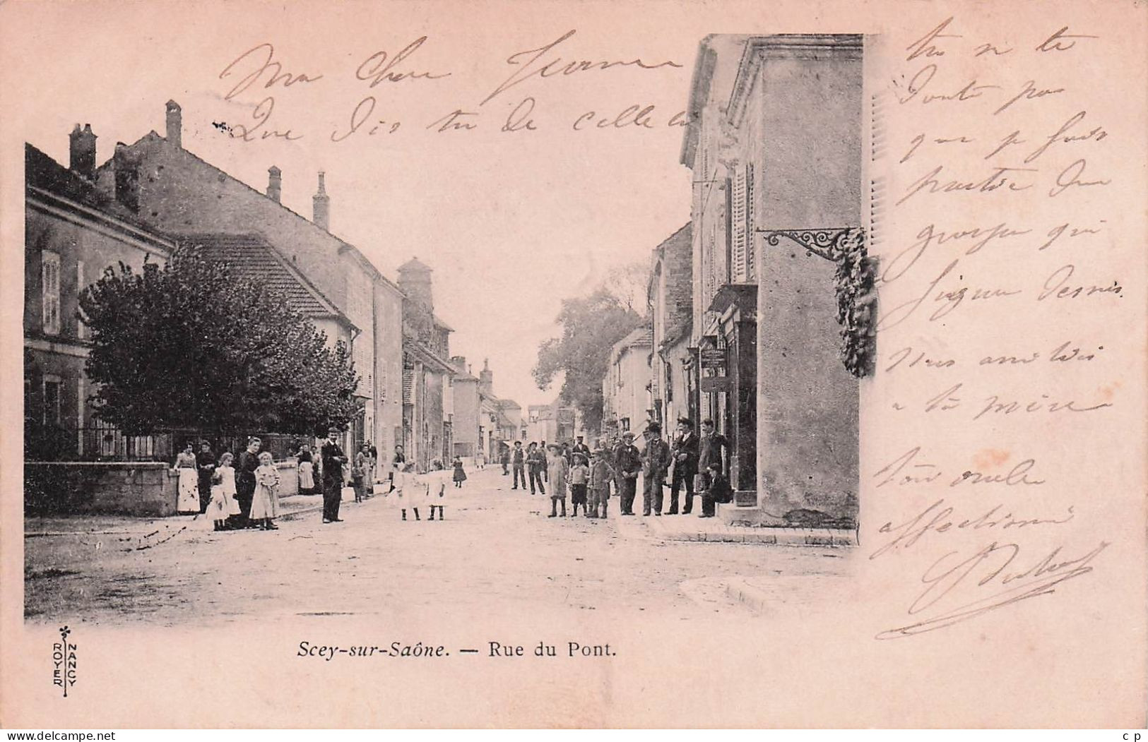 Scey Sur Saone - Rue Du Pont  - CPA °W - Scey-sur-Saône-et-Saint-Albin