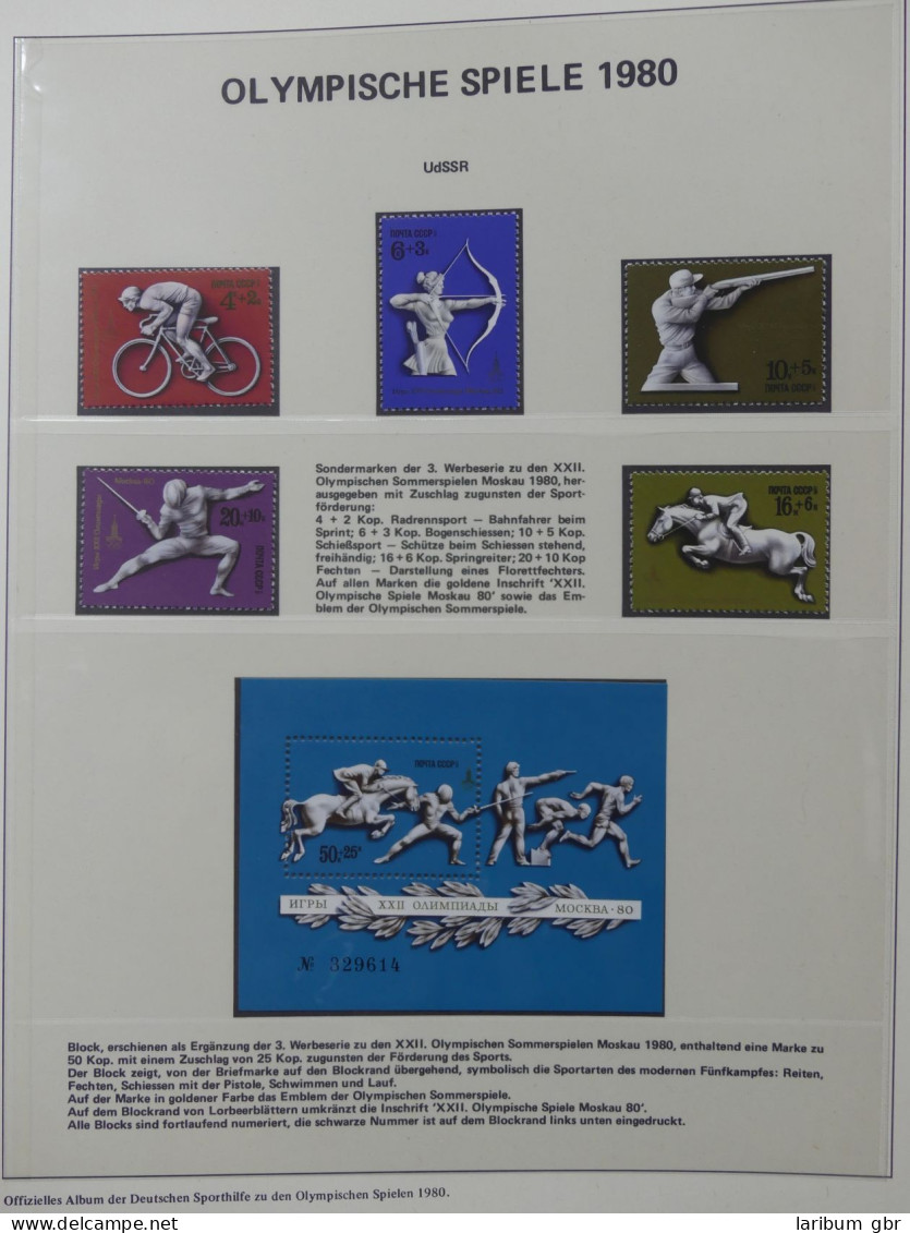 Motiv Sport Olympische Spiele 1980 im Vordruck #LY517