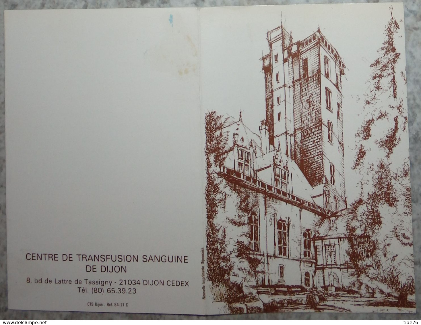Petit Calendrier Poche 1985 Centre De Transfusion Sanguine Don De Sang Dijon Côte D'Or - Tamaño Pequeño : 1981-90