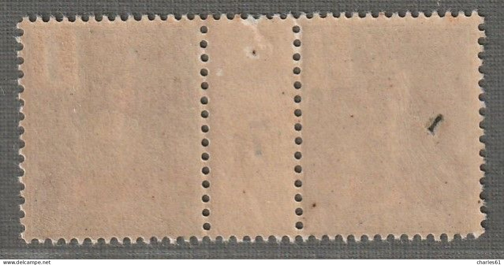 MONG-TZEU - MILLESIMES - N°17 * (1907) 1c Vert-olive - Unused Stamps