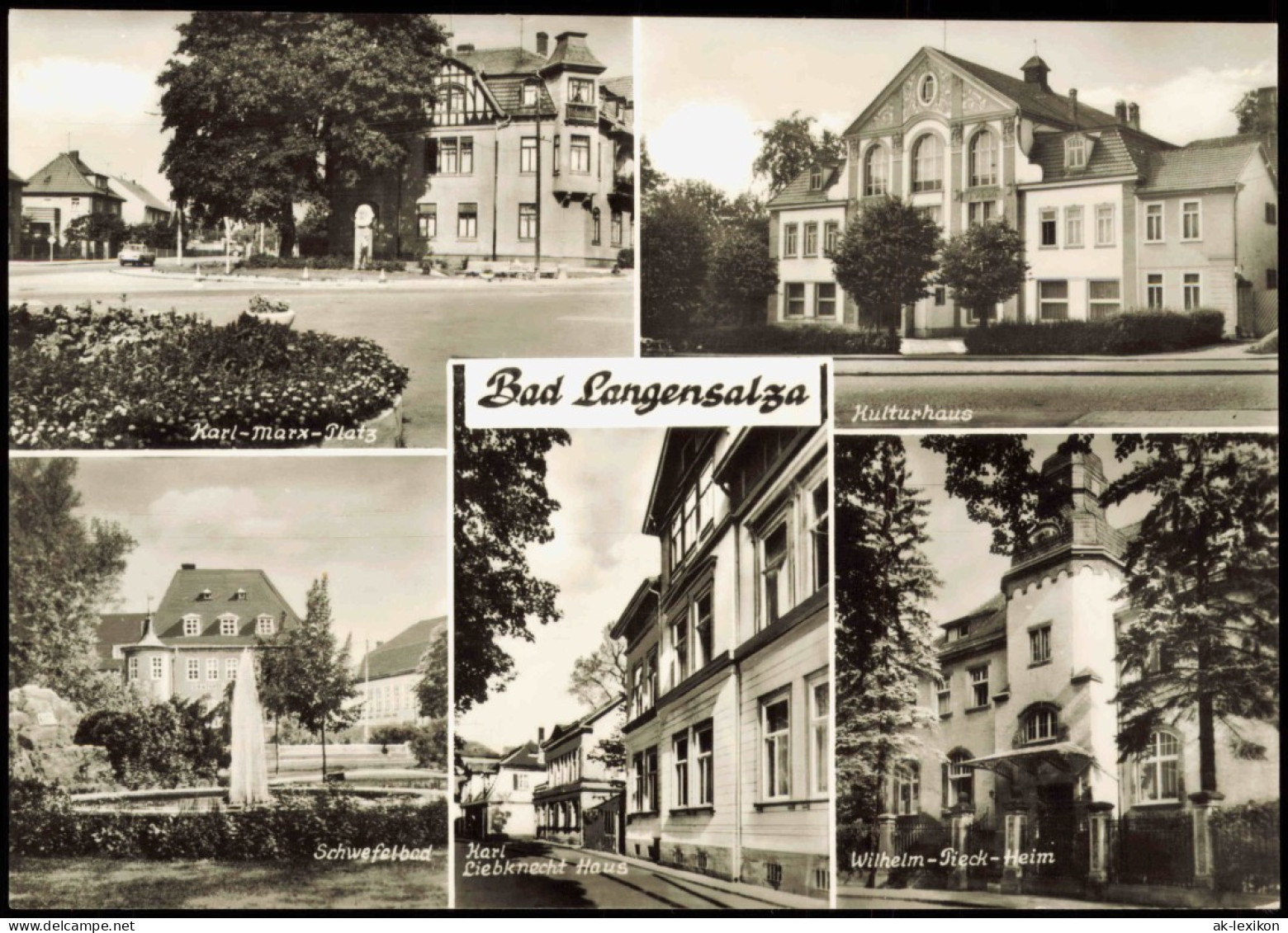 Bad Langensalza DDR MB  Karl-Marx-Platz Liebknecht Haus Wilhelm-Pieck-Heim 1978 - Bad Langensalza