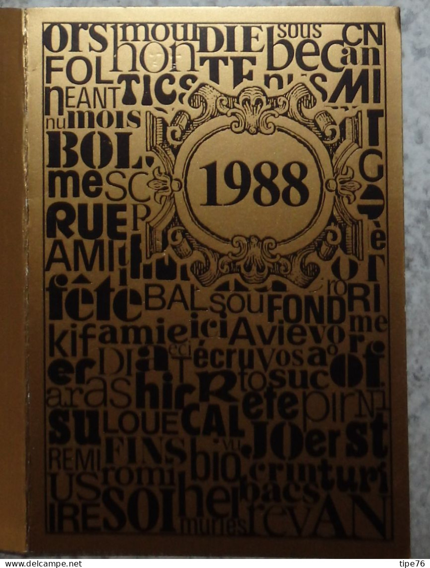 Petit Calendrier Poche 1988 Mon Libraire - Petit Format : 1981-90