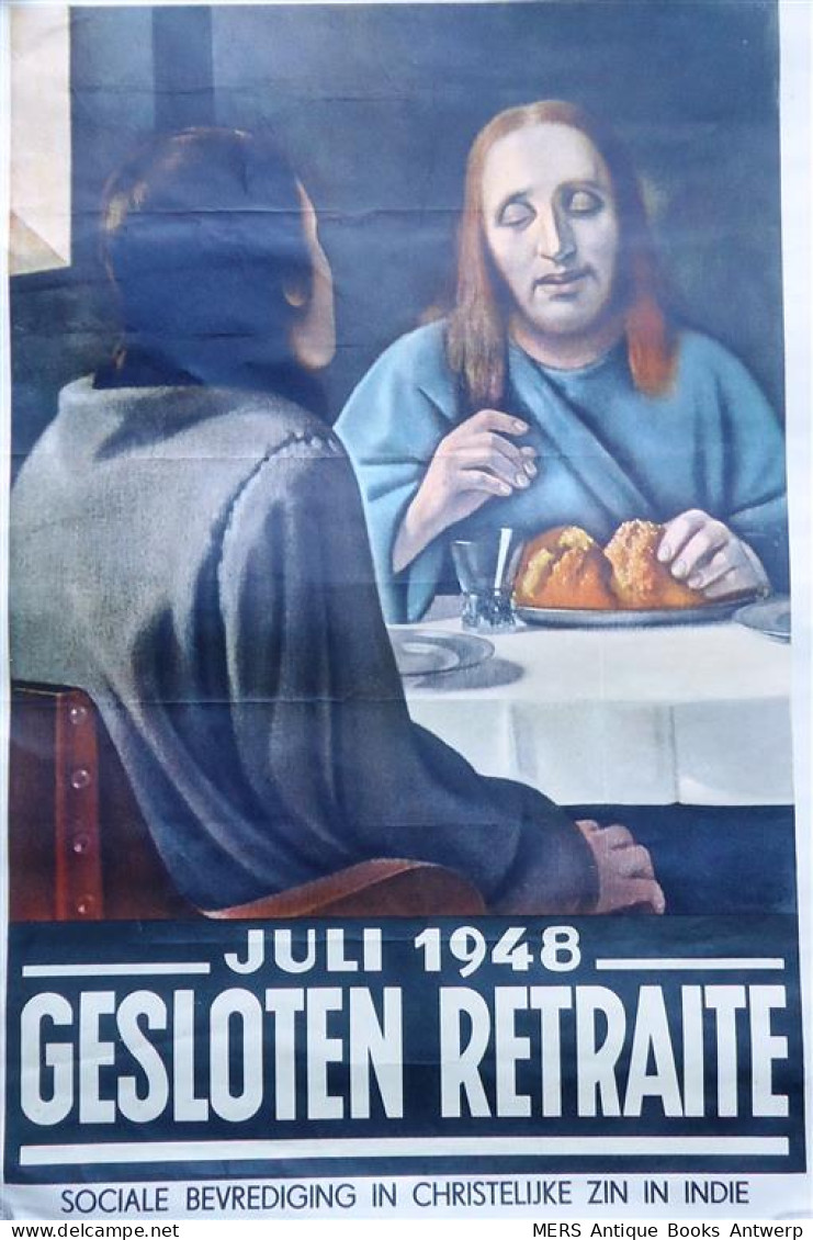 AFFICHE: Juli 1948: Gesloten Retraite; Sociale Bevrediging In Christelijke Zin In Indië - Otros & Sin Clasificación