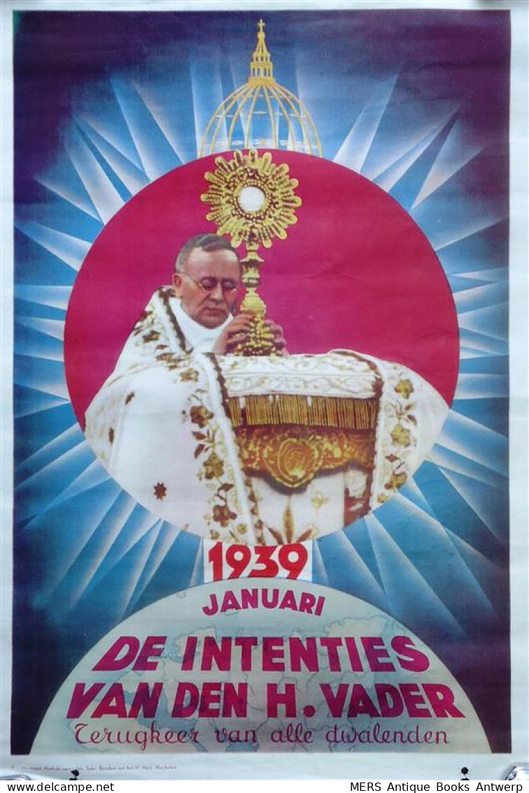 AFFICHE: Januari 1939: De Intenties Van Den H. Vader: Terugkeer Van Alle Dwalenden - Otros & Sin Clasificación