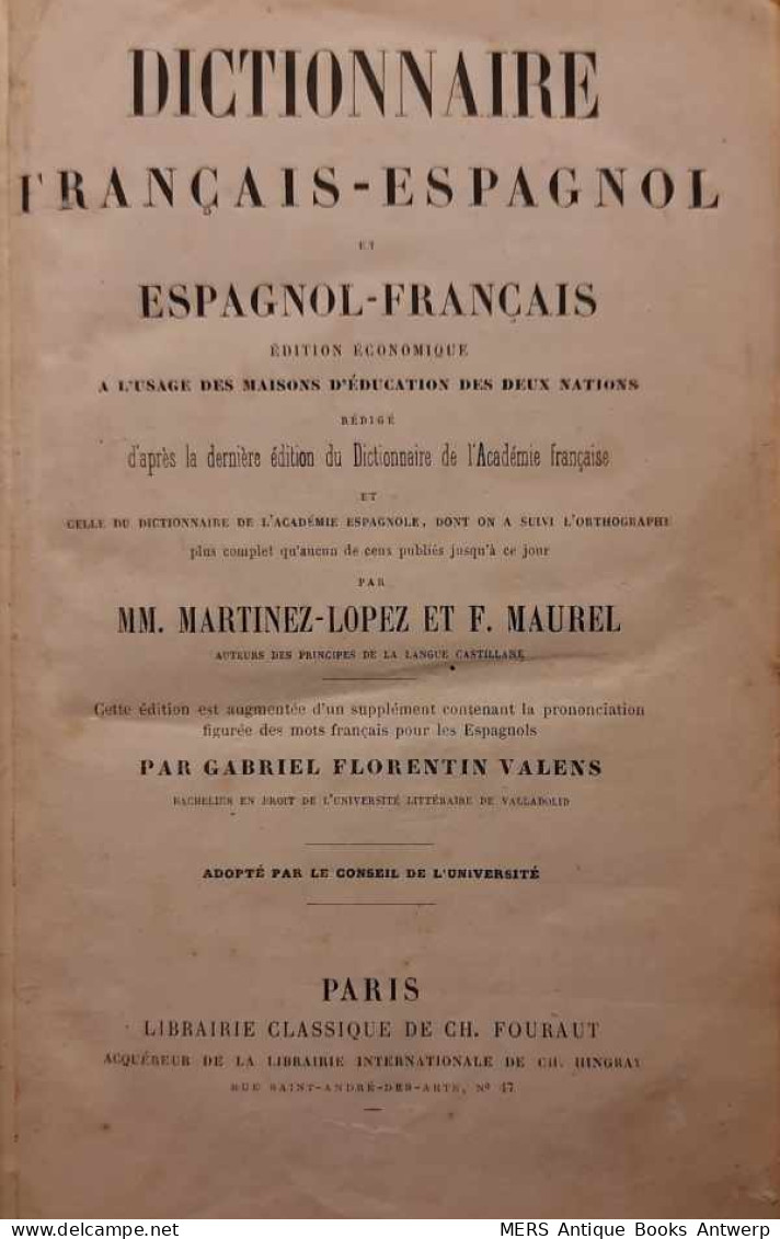 Dictionnaire Français-espagnol Et Espagnol-français - Other & Unclassified