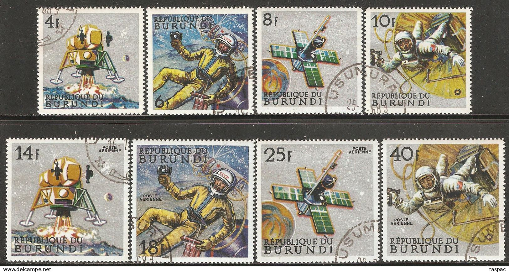 Burundi 1968 Mi# 401-408 A Used - Peaceful Space Explorations - Oblitérés