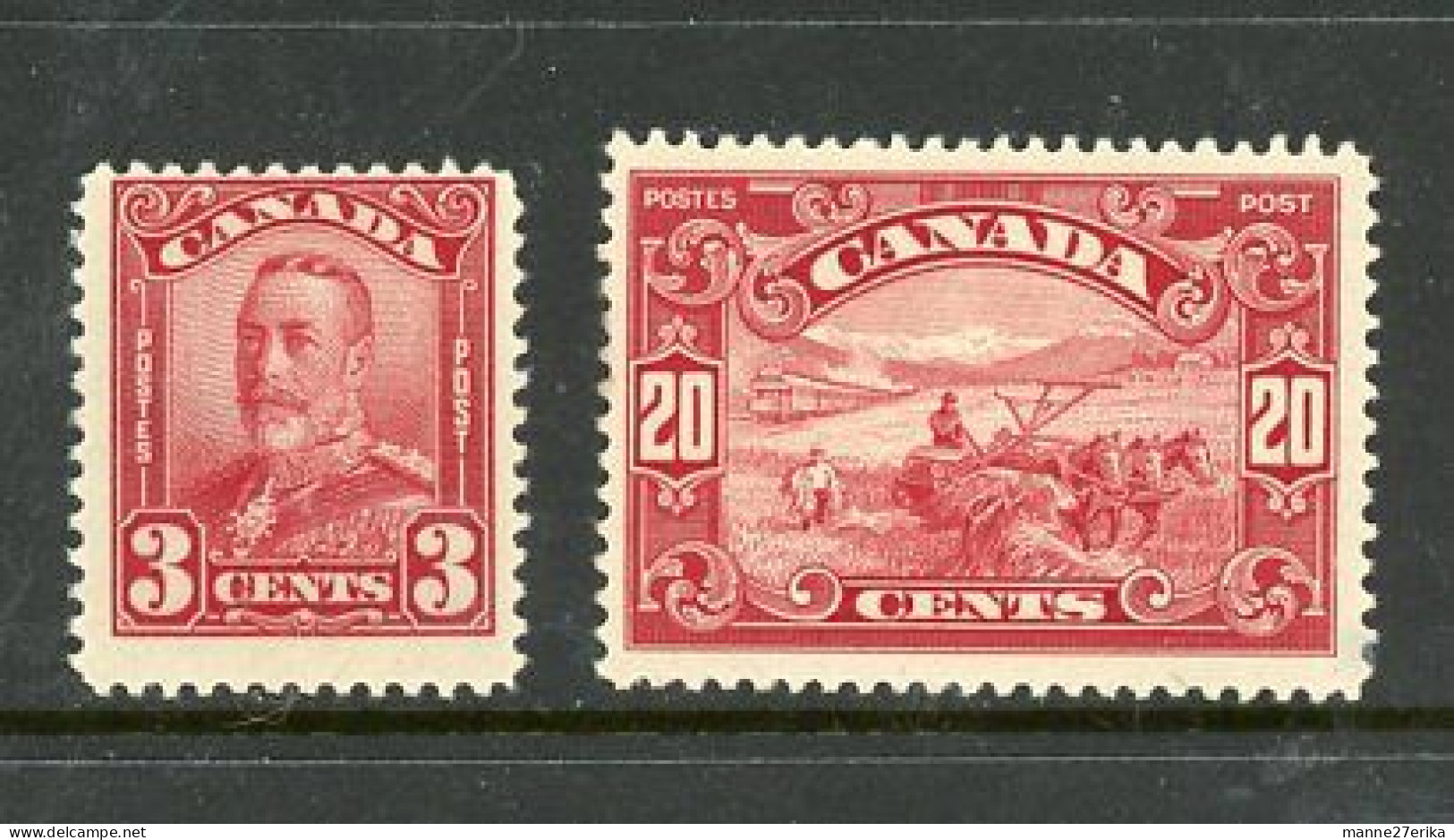 Canada MH 1928-29 King George V "Scroll Issue" - Neufs