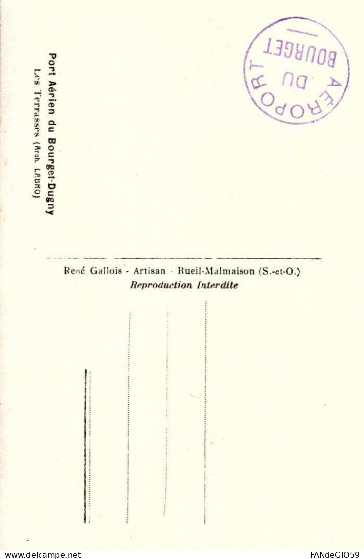 FRANCE - AÉRODROME - Port Aérien Du Bourget-Dugny - Les Terrasses ////  ALB 1 ///   26 - Aerodromi