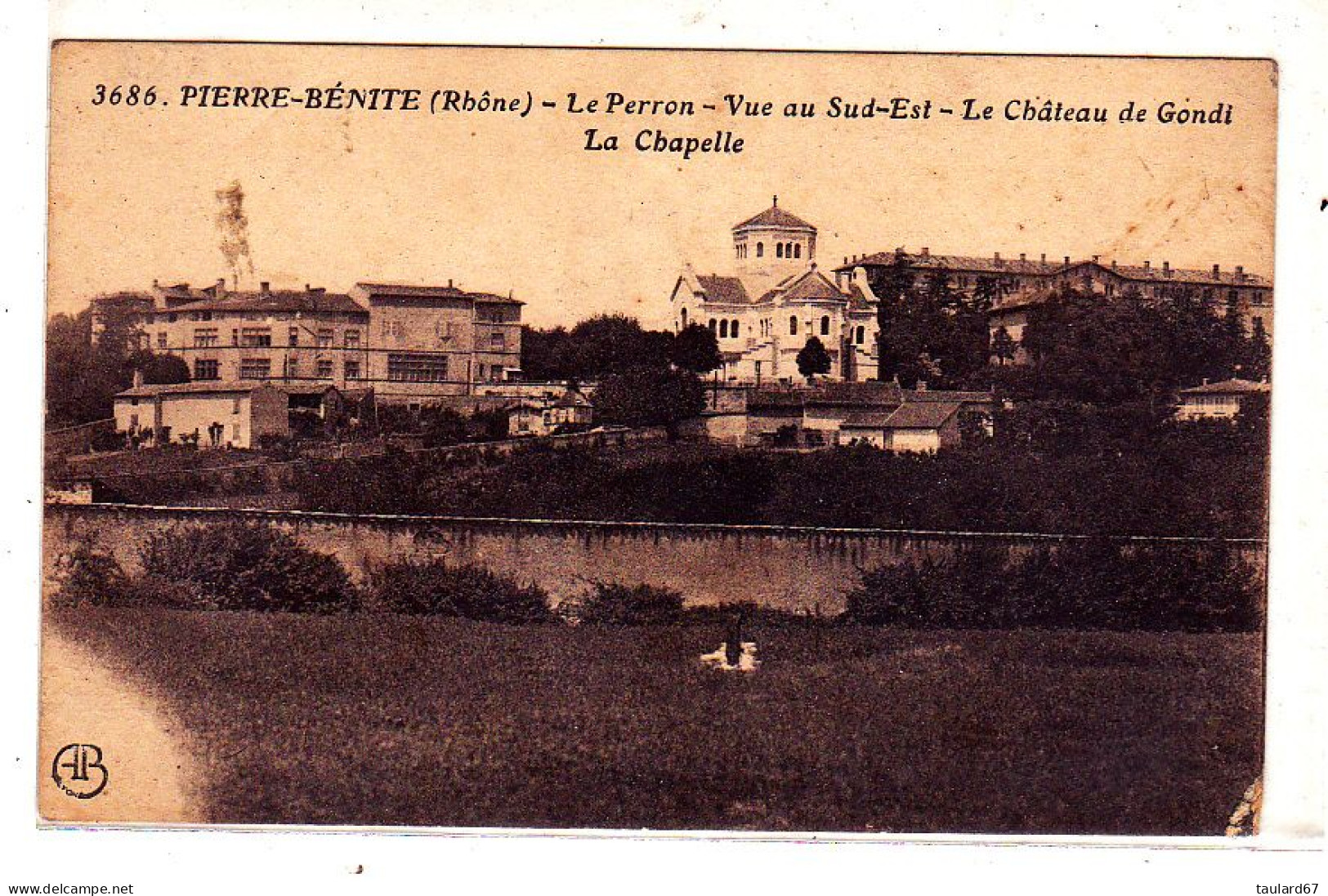 Pierre Bénite Le Perron Vue Au Sud-Est Le Chateau De Gondi La Chapelle - Pierre Benite