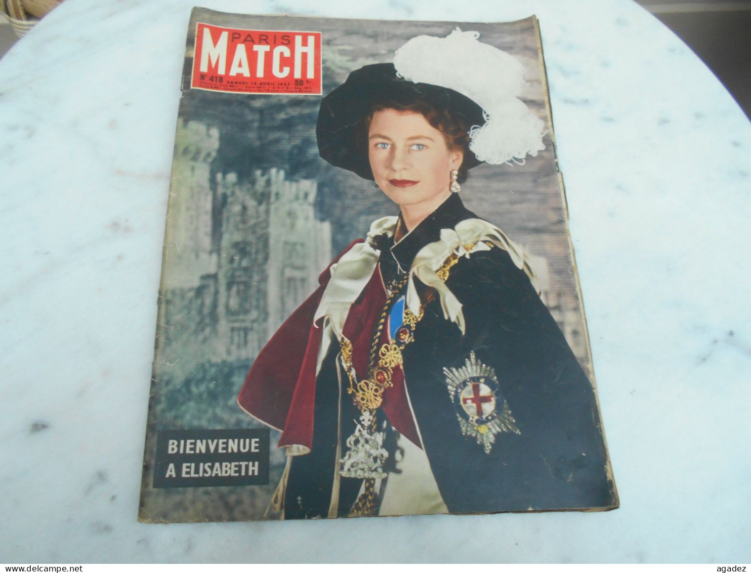 Ancien Paris Match N° 418 1957  Elisabeth - Allgemeine Literatur