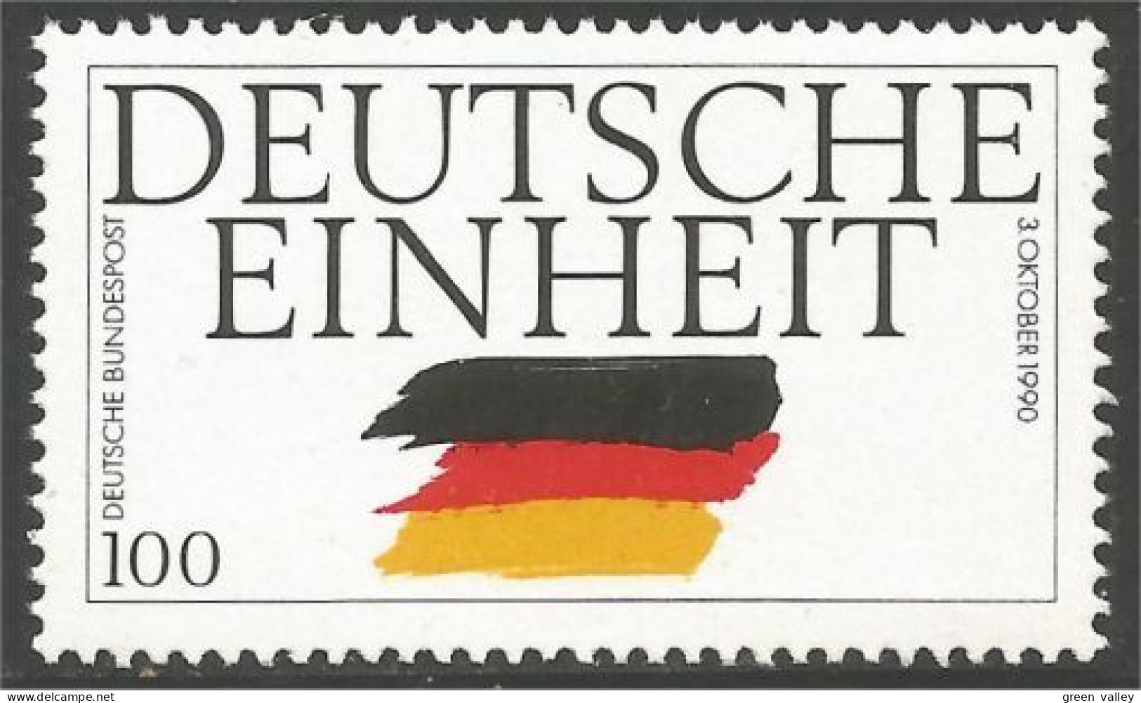 446 Germany 100pf German Reunification Allemande Drapeau Flag MNH ** Neuf SC (GEF-398) - Briefmarken