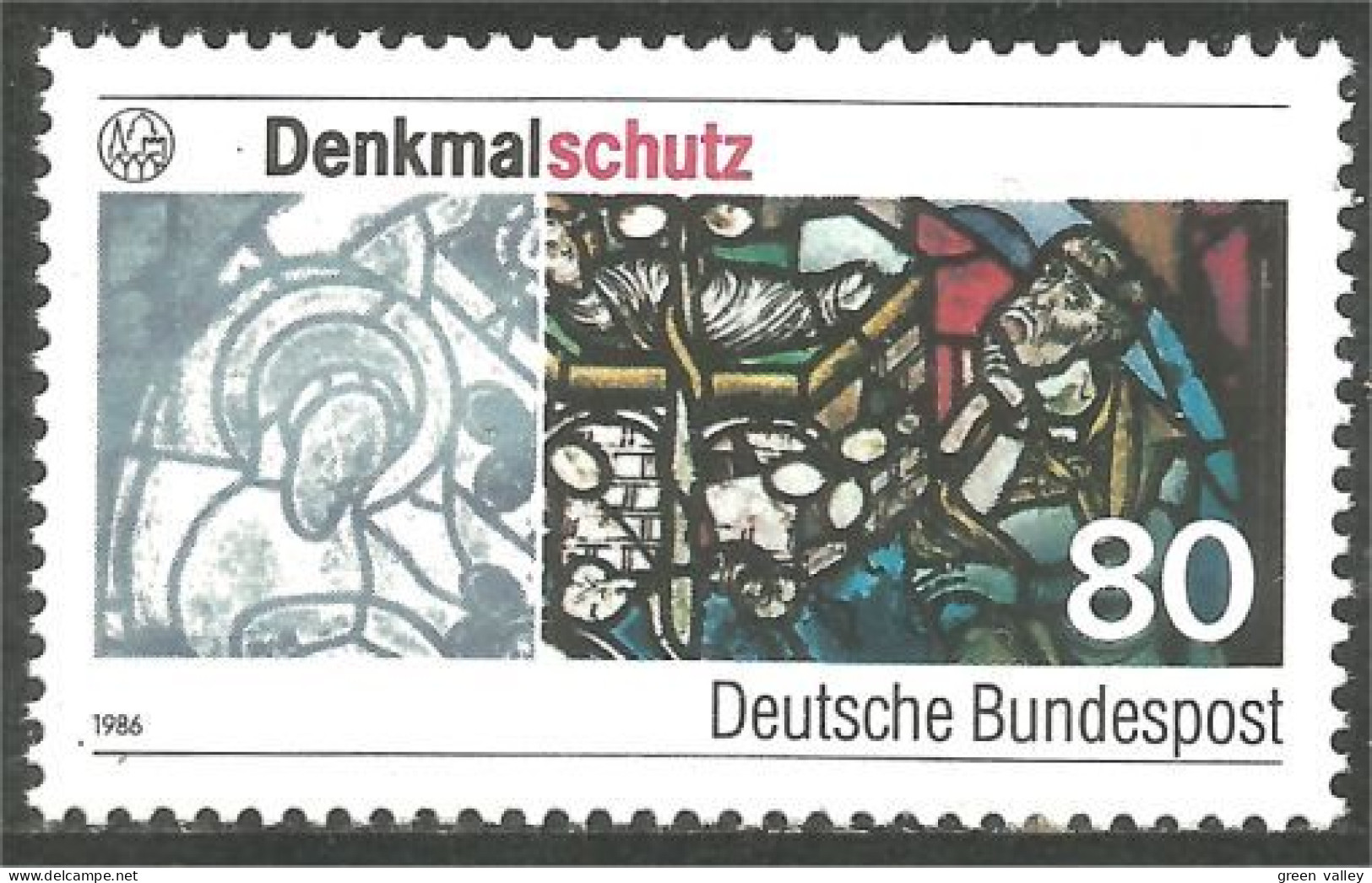 446 Germany Vitrail Cathédrale Augsburg Cathedral Stained Glass MNH ** Neuf SC (GEF-340) - Vetri & Vetrate