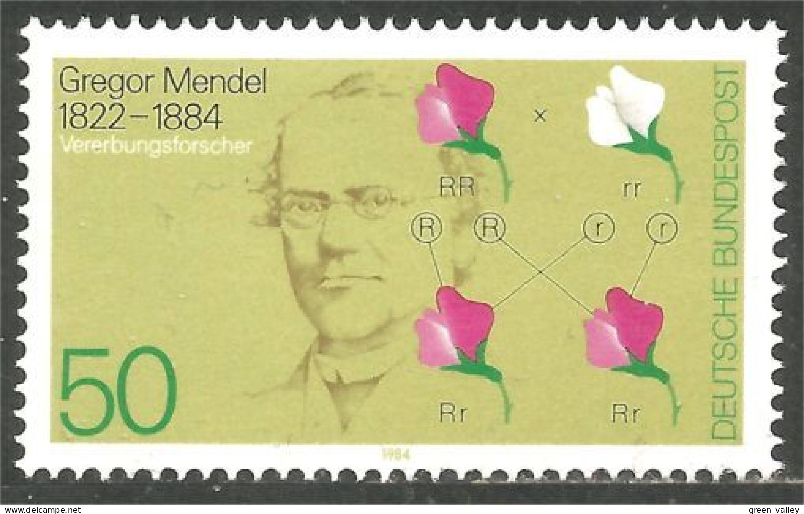 446 Germany Gregor Mendel Loi Hérédité Law Heredity MNH ** Neuf SC (GEF-317) - Médecine