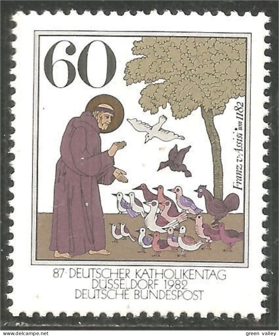 446 Germany Saint François Assise Francis Assisis Oiseau Bird Vogel MNH ** Neuf SC (GEF-309) - Cristianismo