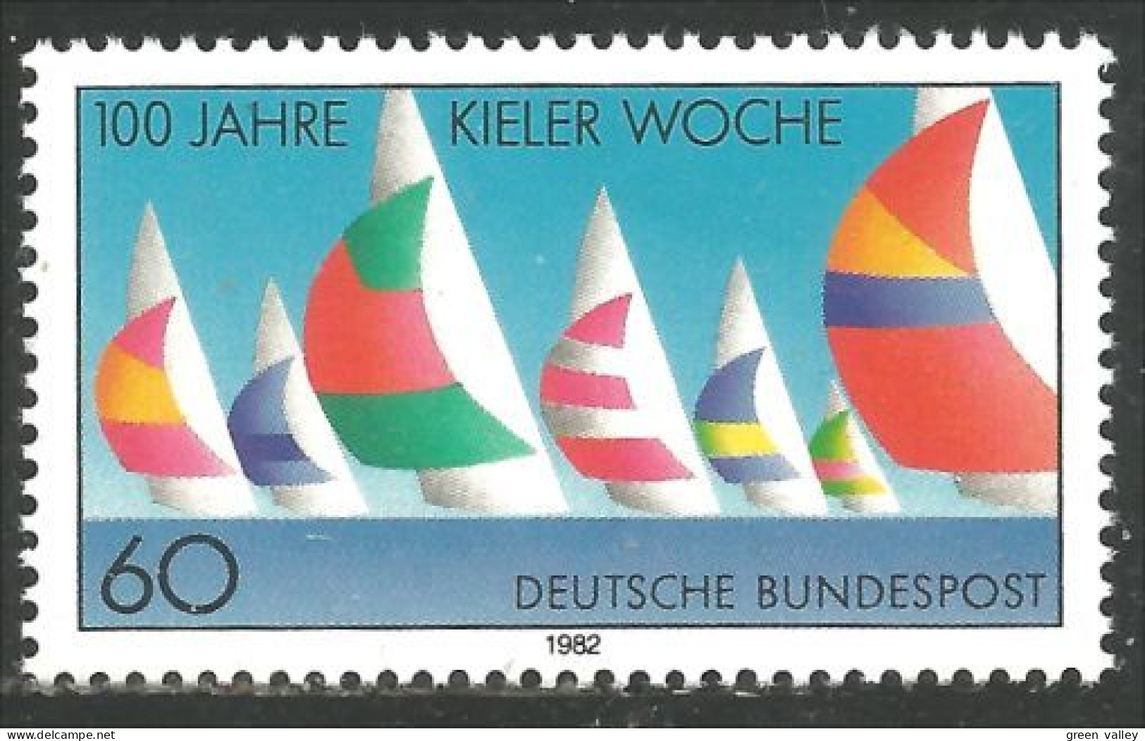 446 Germany Kiel Régates Voile Bateau Sailing Boats Segelschiff MNH ** Neuf SC (GEF-240) - Vela