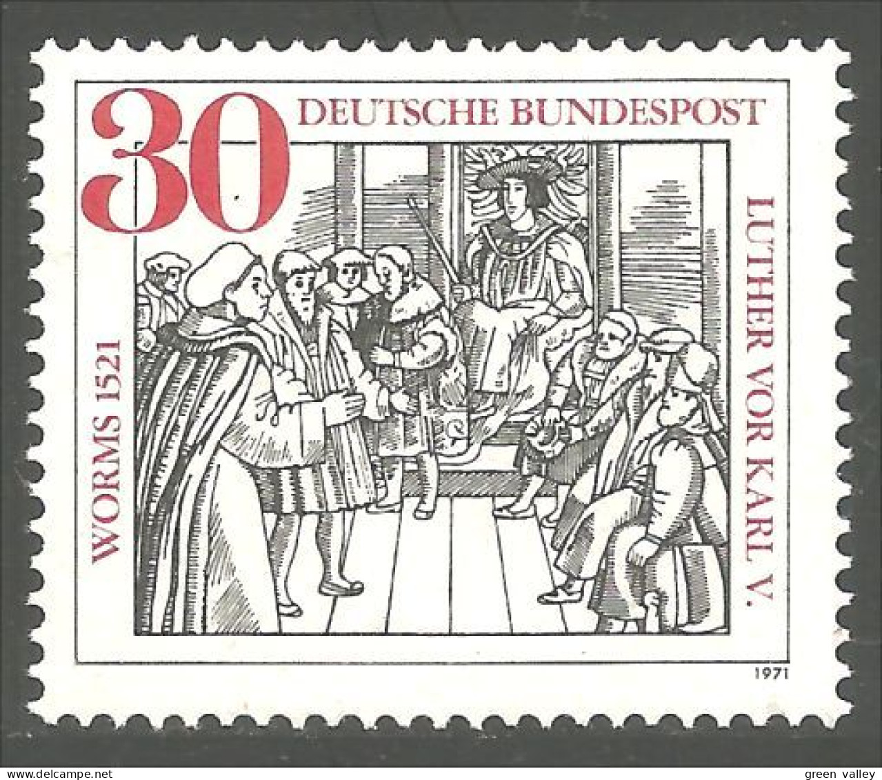 446 Germany Gravure Luther Engraving MNH ** Neuf SC (GEF-173a) - Gravuren