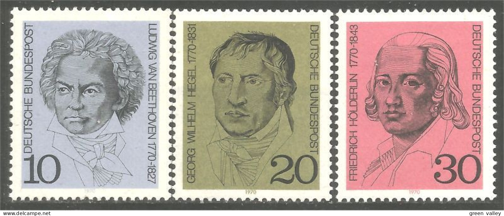446 Germany Beethoven Hegel Holderin Music Musique MNH ** Neuf SC (GEF-161a) - Autres & Non Classés