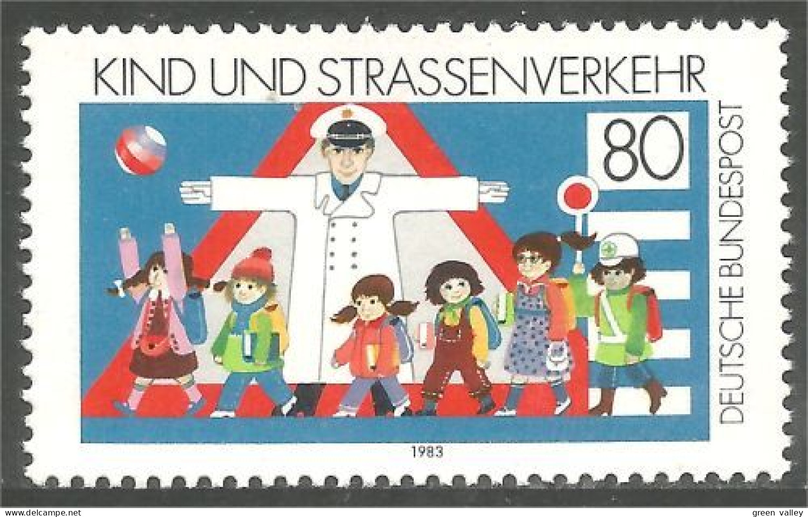 446 Germany Enfants Children Road Safety Sécurité Routière MNH ** Neuf SC (GEF-81) - Ongevallen & Veiligheid Op De Weg