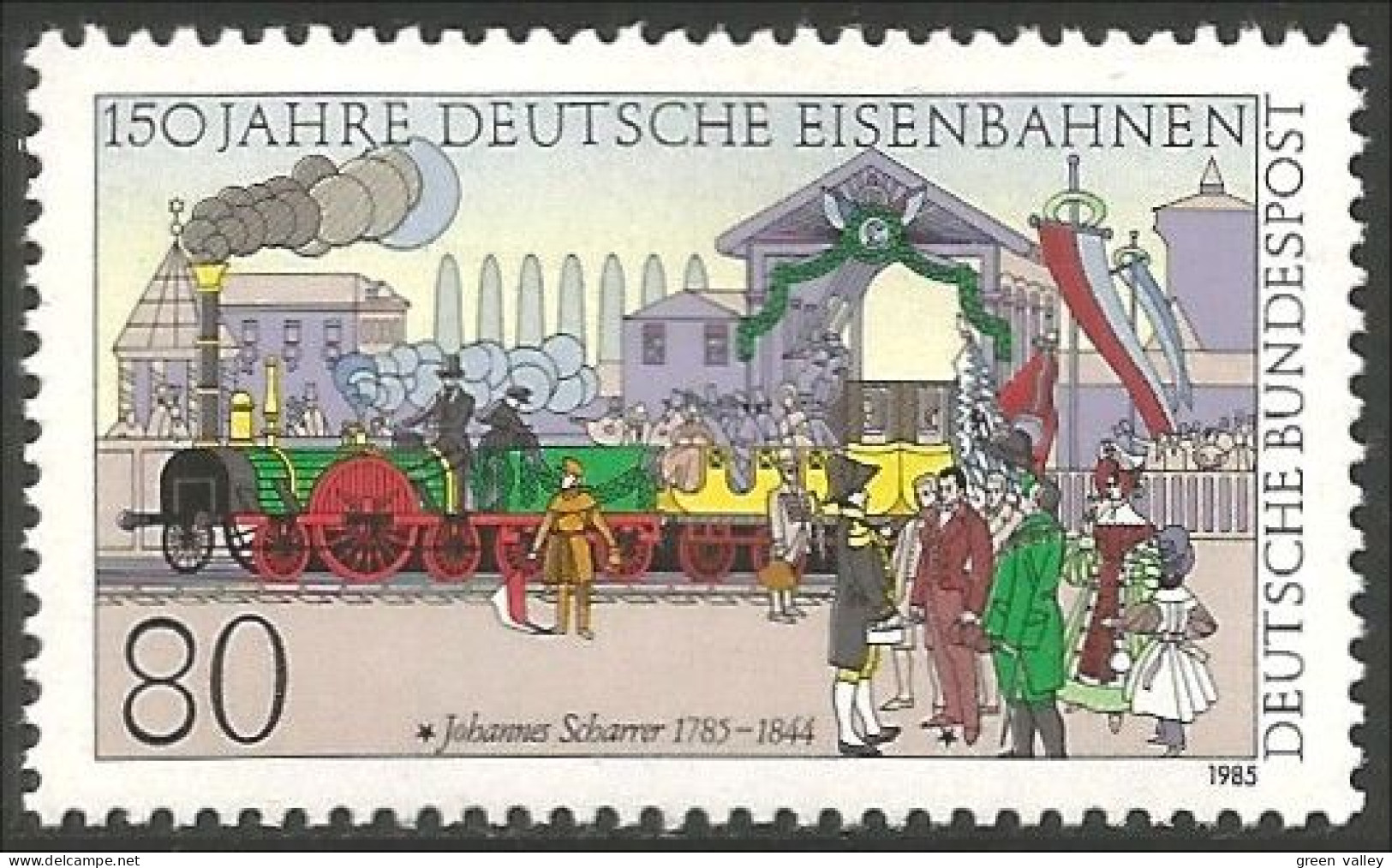 446 Germany 150 Ans Years Trains Locomotives MNH ** Neuf SC (GEF-25a) - Otros (Tierra)