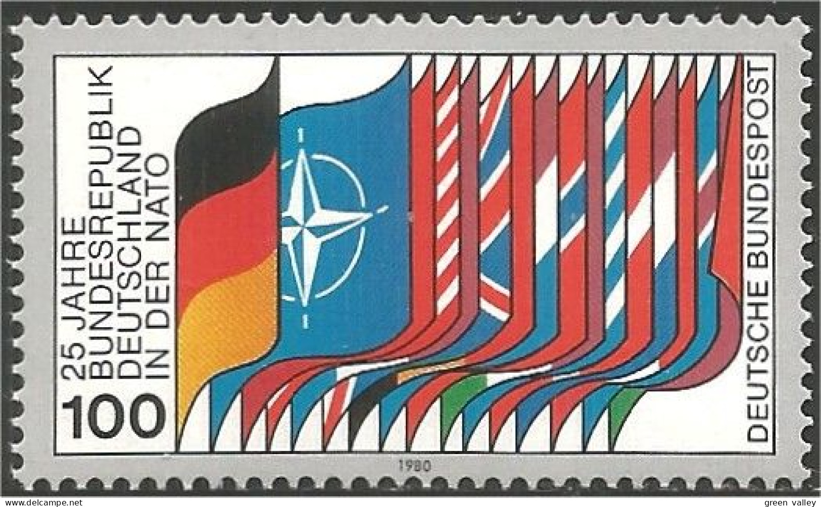 446 Germany Drapeaux Flags MNH ** Neuf SC (GEF-15a) - Briefmarken