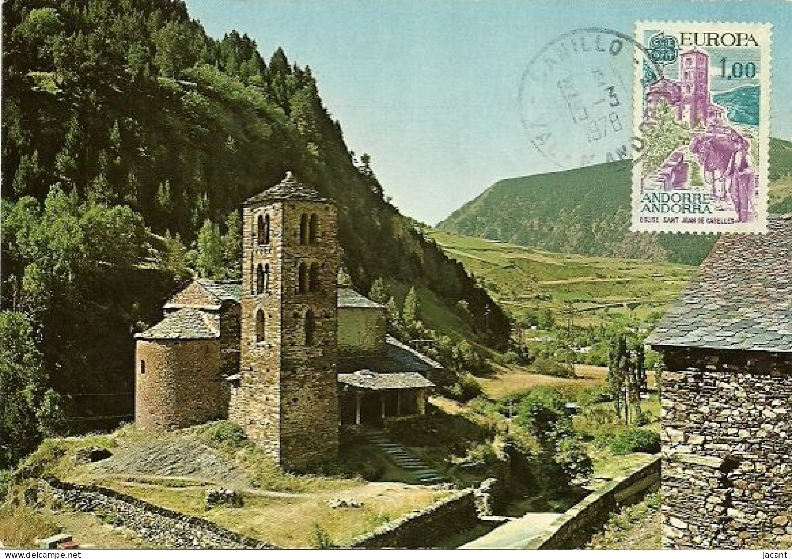 Carte Maximum - Andorre Andorra - Eglise Saint Joan De Casselles - Cartas Máxima