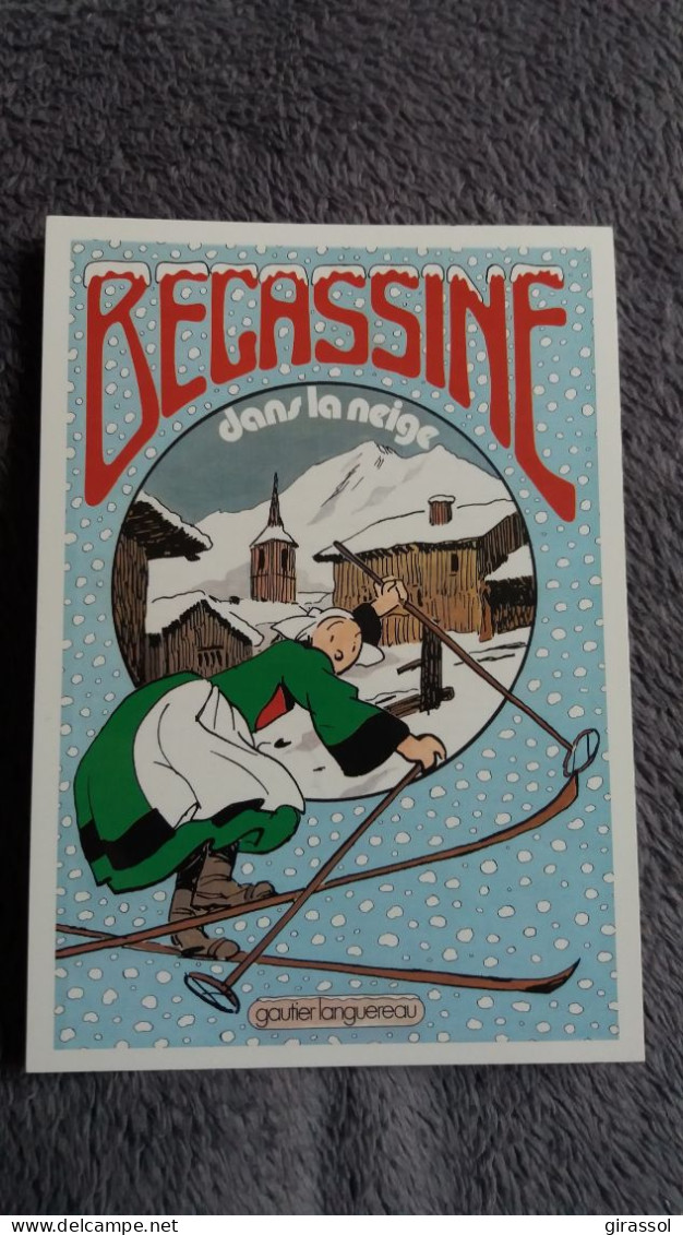 CPM BD BANDE DESSINEE BECASSINE DANS LA NEIGE SKI GAUTIER LANGUEREAU PARIS ED HAZAN 2003 CPE 049 - Fumetti