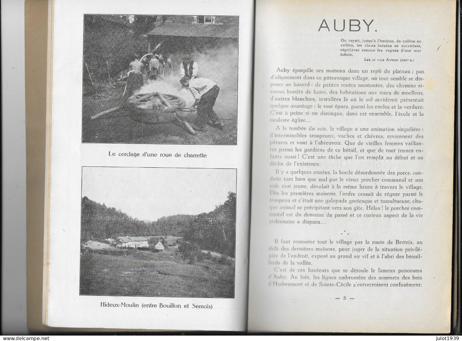 AUBY . ARDENNE BELGE ..-- Guide COSYN . 70 Pages De Vues Et De Lecture Passionnante . Très RARE . - Bertrix