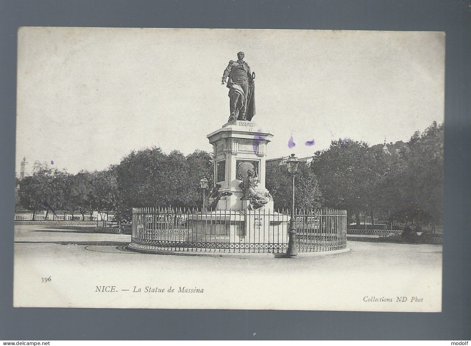 CPA - 06 - Nice - La Statue De Masséna - Précurseur - Circulée En 1904 - Places, Squares