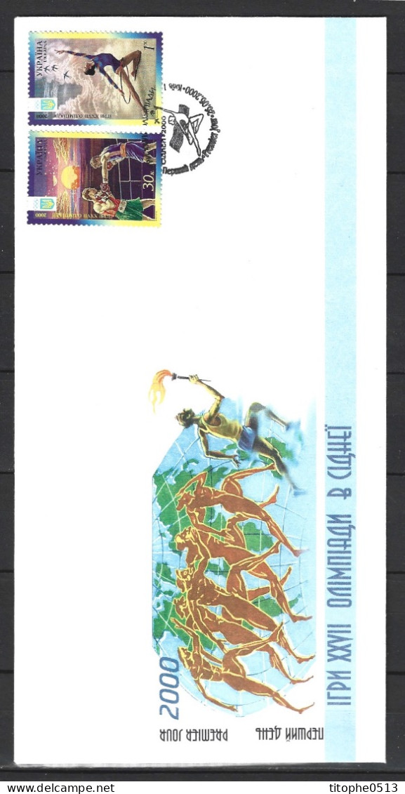 UKRAINE. N°385-8 De 2000 Sur 2 Enveloppes 1er Jour. J.O. De Sydney. - Summer 2000: Sydney