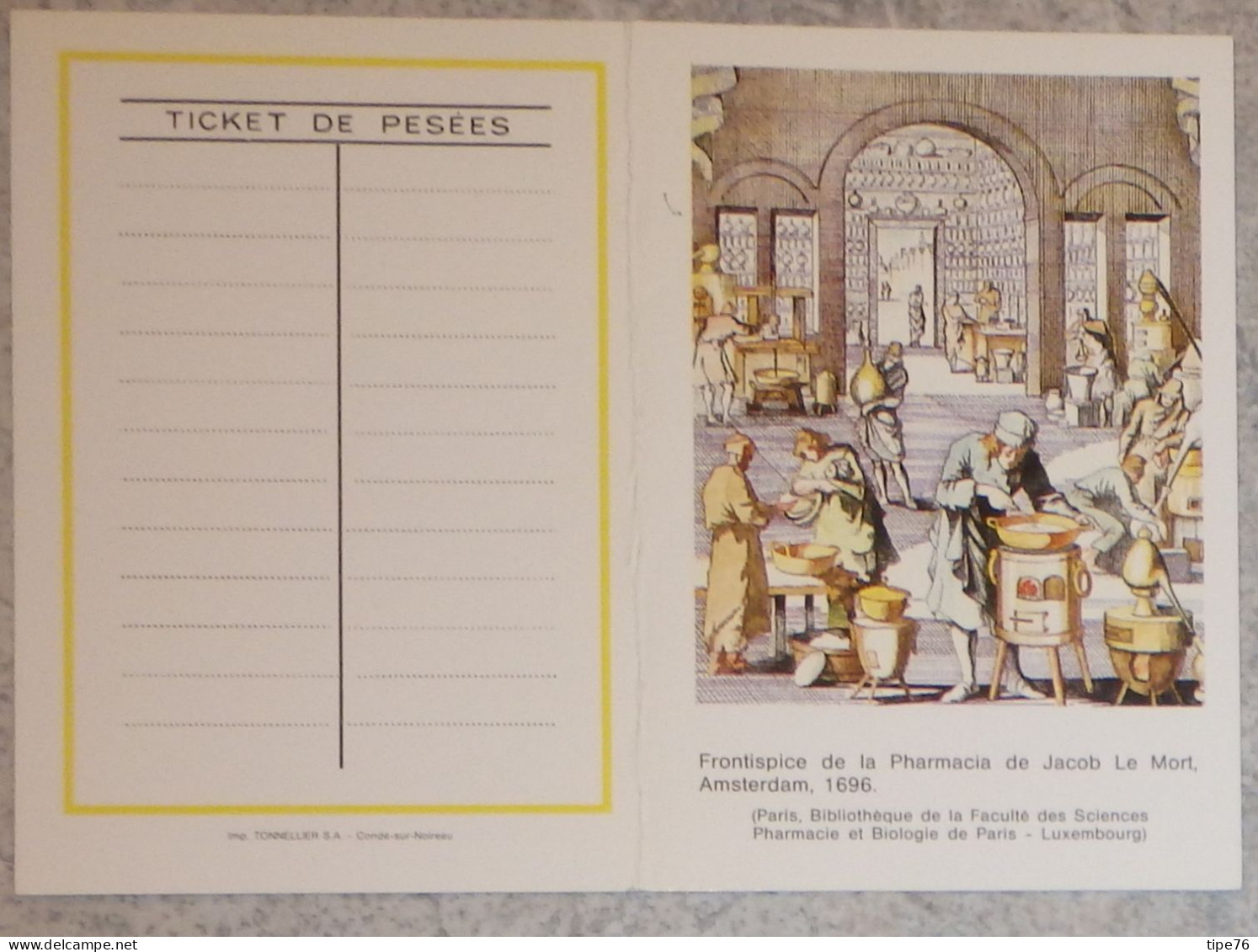 Petit Calendrier Poche  1986 Illustration Frontispice De La Pharmacie De Jacob Le Mort Amsterdam - Petit Format : 1981-90