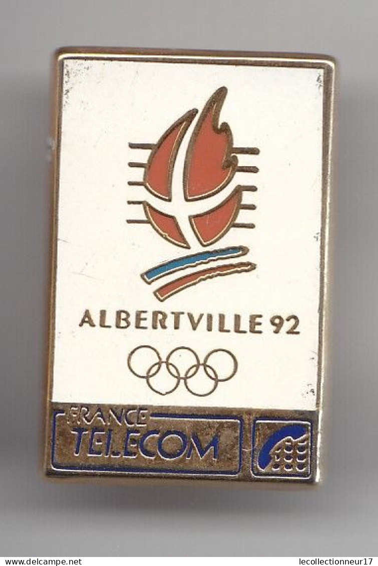 Pin's Jeux Olympiques Alberville 92 France Télécom Réf 2849 - Olympic Games