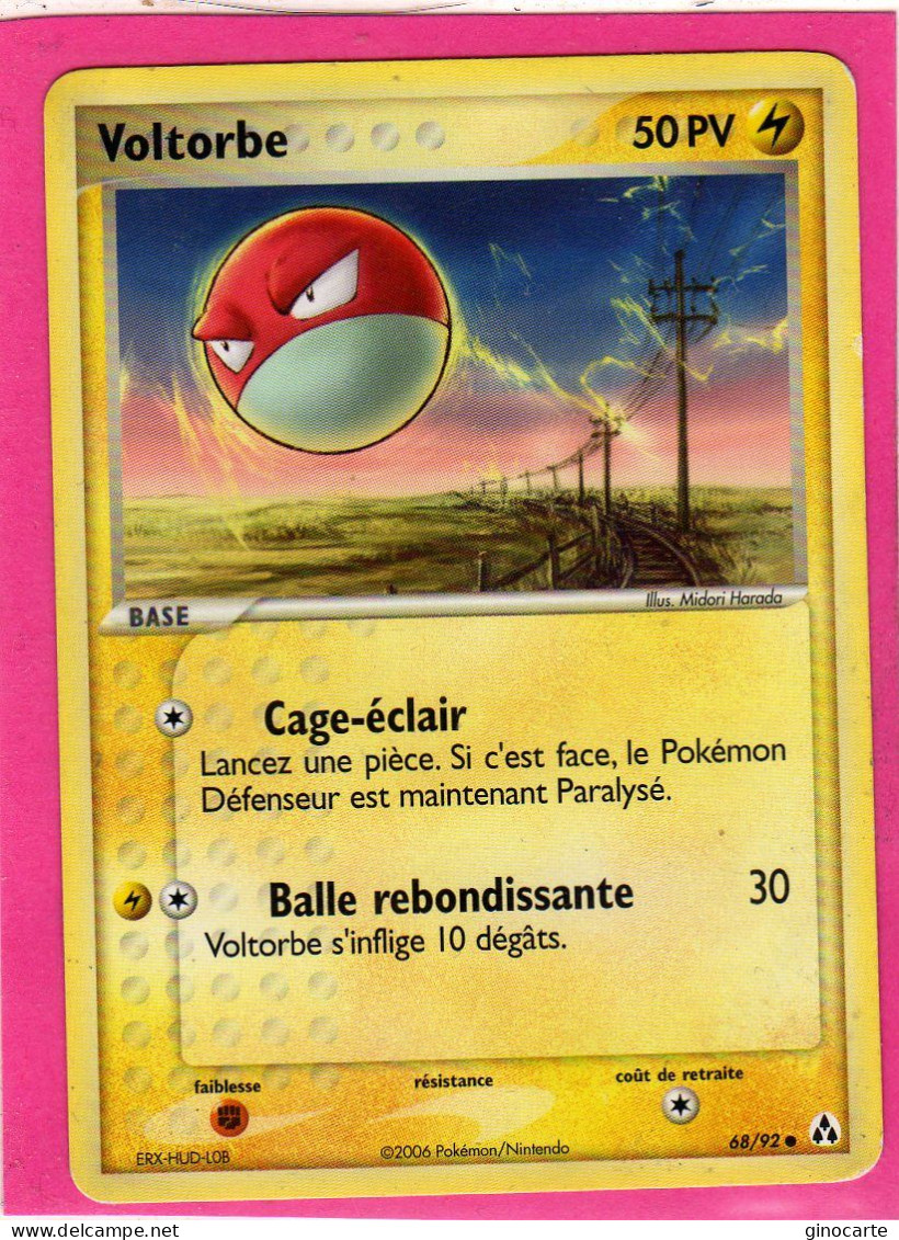 Carte Pokemon 2006 Ex Createur De Legende 68/92 Voltorbe 50pv Bon Etat - Ex