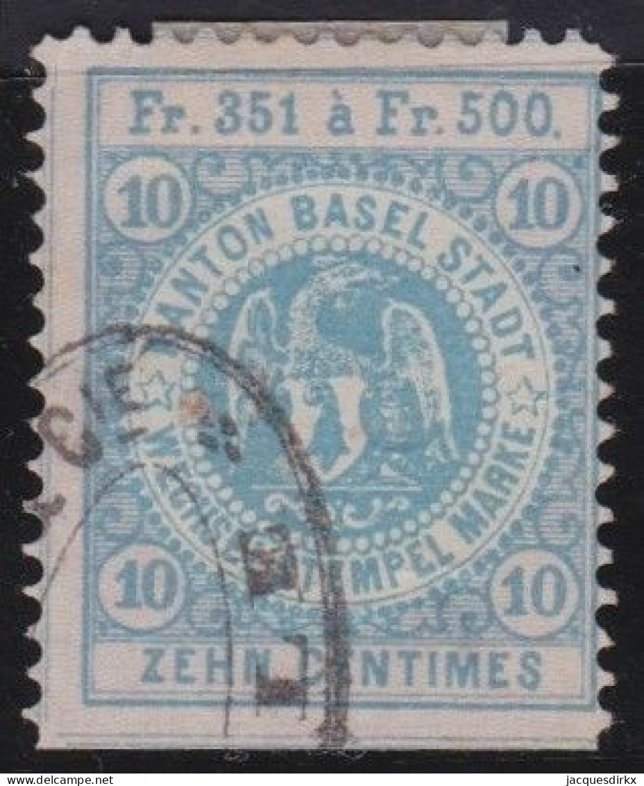 Suisse   .  Yvert  .    Timbre     .        O        .    Oblitéré - 1843-1852 Federale & Kantonnale Postzegels